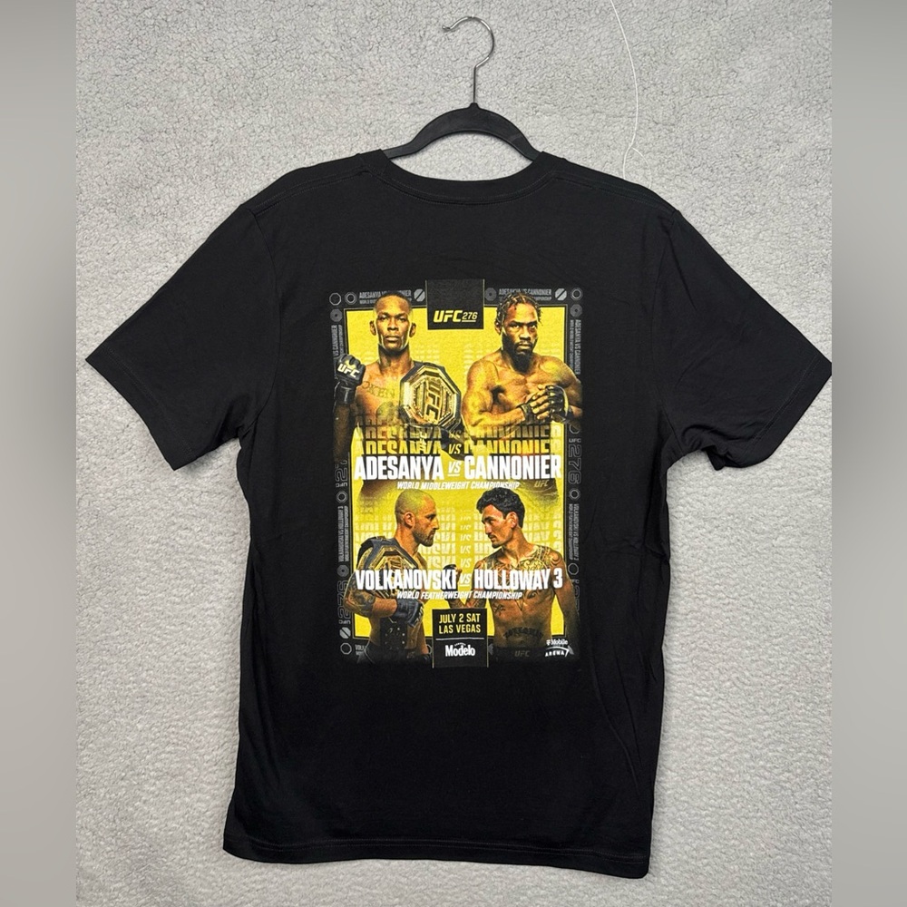UFC 276 Graphic T Shirt Black Adesanya Vs Cannonier Promo Men’s Size L NWT